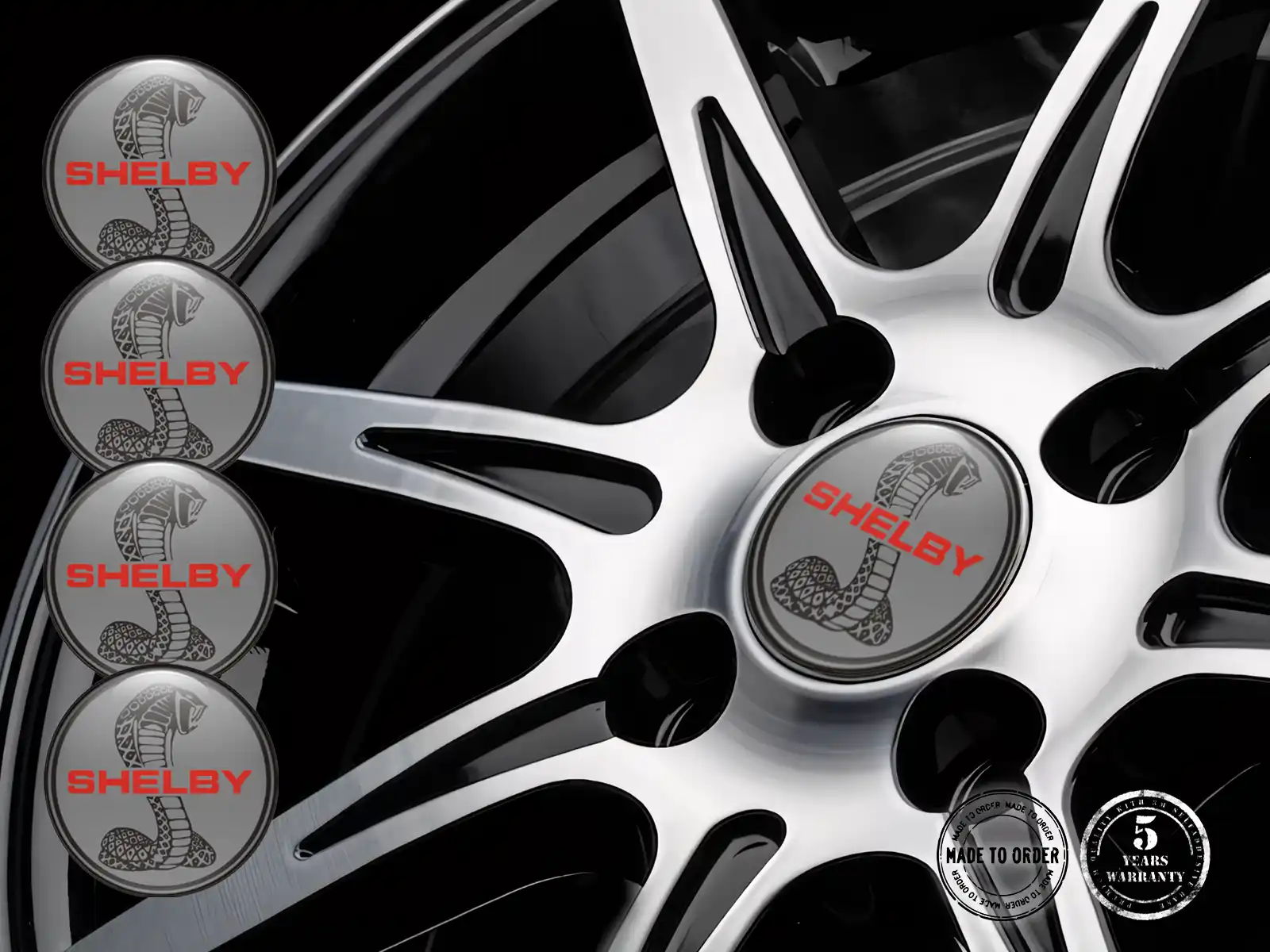 Shelby Radaufkleber Stil Rennsport-Silikon-Badges